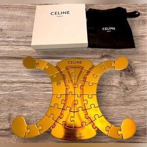 Celine Gold-Tone Puzzle NWT Full Set